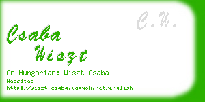csaba wiszt business card